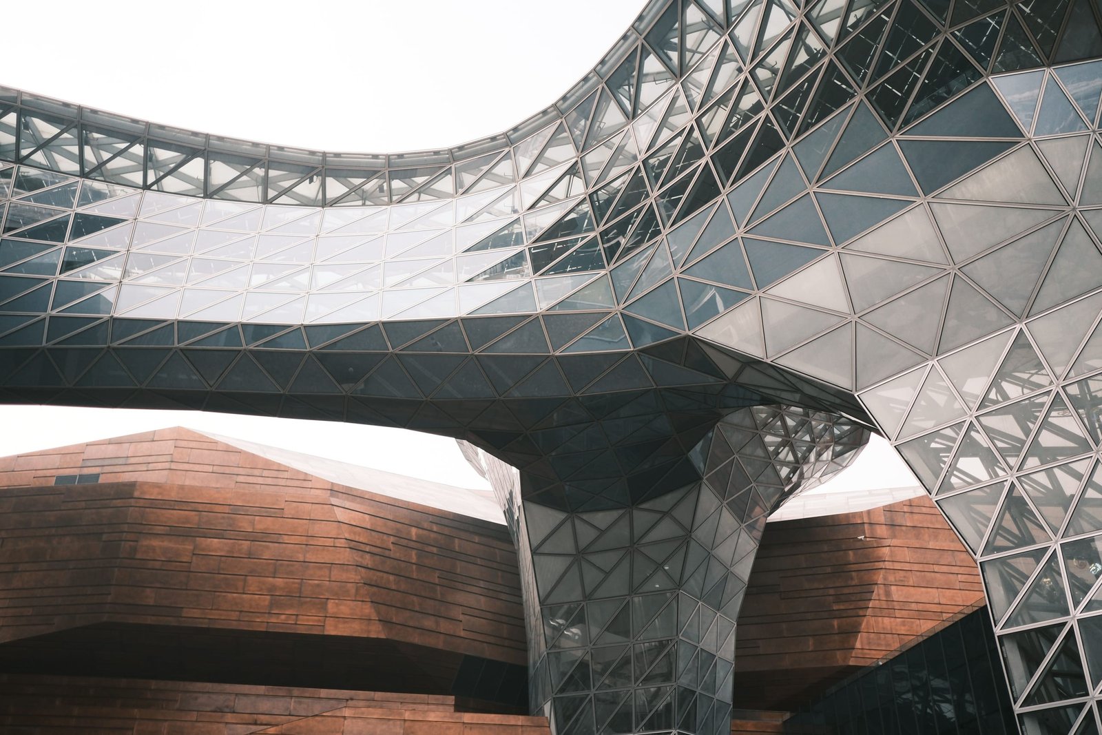 Contemporary architecture with strong geometric lines